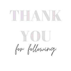 Thank you for the follow